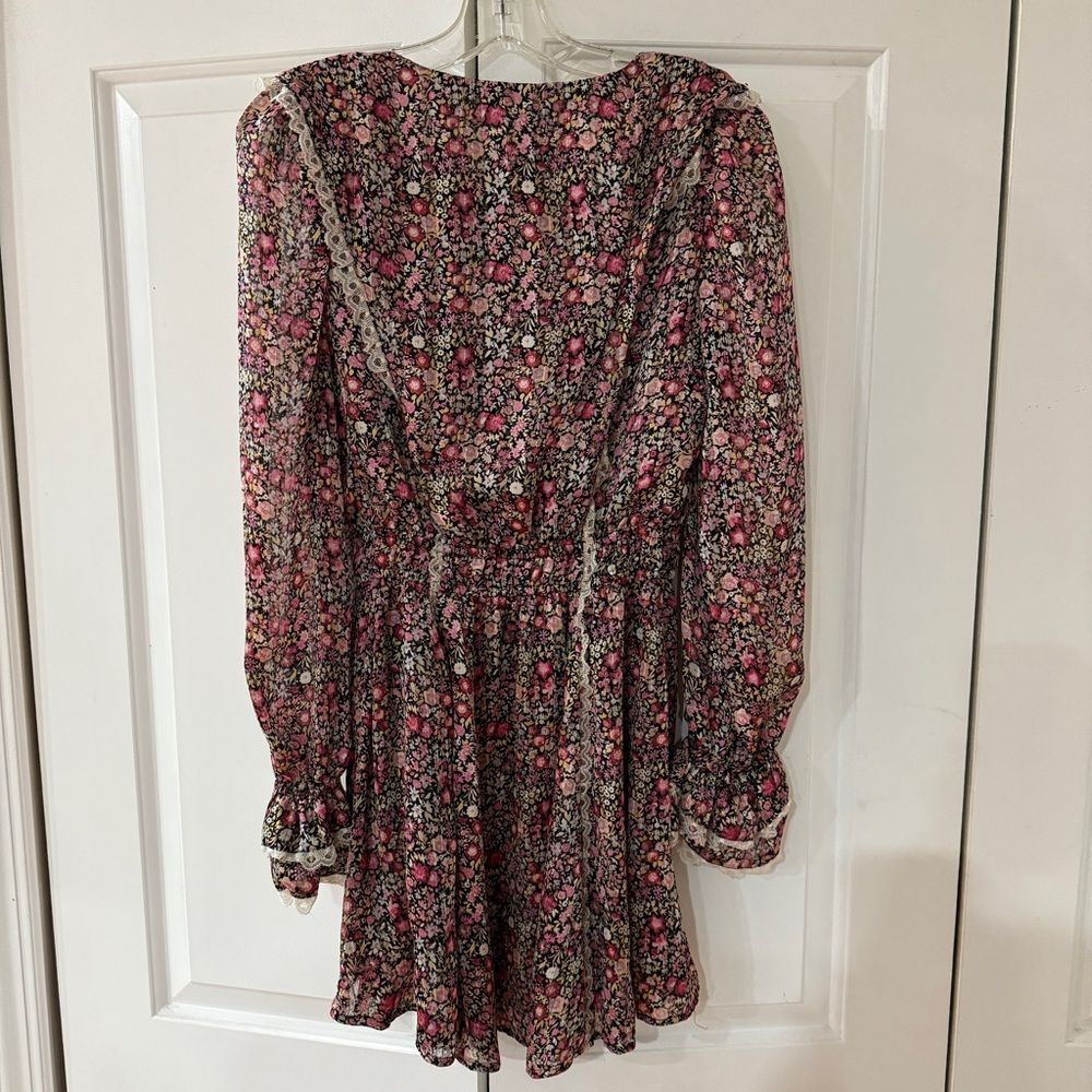 For Love & Lemons Grace Mini Dress in Multi M NWT Cottagecore Prairie Boho - Picture 8 of 10